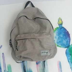 Gray school backpack